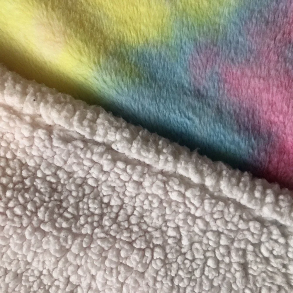 Parent's Choice ombre' rainbow‎ Fleece Baby Blanket Plush pink yellow blue
